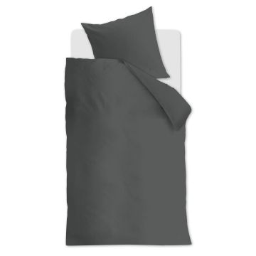 Beddinghouse Dekbedovertrek Antraciet Biologisch Katoen 1-persoons 155 x 220 cm Beddinghouse Dekbedovertrek Antraciet Biologisch Katoen 1-persoons 155 x 220 cm