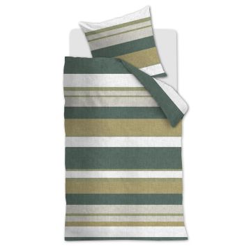 Ambiante Duvet Cover Green Stripes Design Cotton