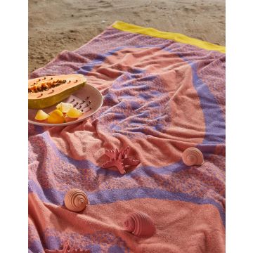 Kaat Amsterdam Badhanddoek Papaya Multi 100 x 180 cm Kaat Amsterdam Badhanddoek Papaya Multi 100 x 180 cm