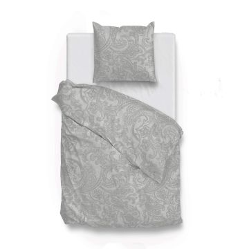 ZoHome Dove-Grey Duvet Cover Paisley-di-Lino 100% Cotton ZoHome Dove-Grey Duvet Cover Paisley-di-Lino 100% Cotton