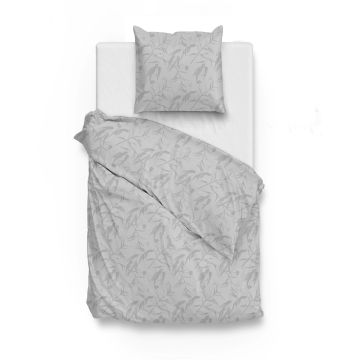 ZoHome Ash-Grey Duvet Cover Fiori-di-Satinado 100% Cotton-Satin ZoHome Ash-Grey Duvet Cover Fiori-di-Satinado 100% Cotton-Satin