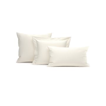 Heckettlane Off-white Pillowcase Elementi 100% Cotton-Satin Heckettlane Off-white Pillowcase Elementi 100% Cotton-Satin