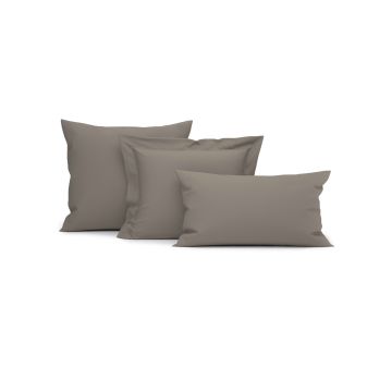 Heckettlane Taupe-Grey Pillowcase Elementi 100% Cotton-Satin Heckettlane Taupe-Grey Pillowcase Elementi 100% Cotton-Satin