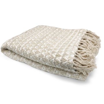 Plaid Mumbai Cream-Naturel (130x170 cm) Plaid Mumbai Cream-Naturel (130x170 cm)