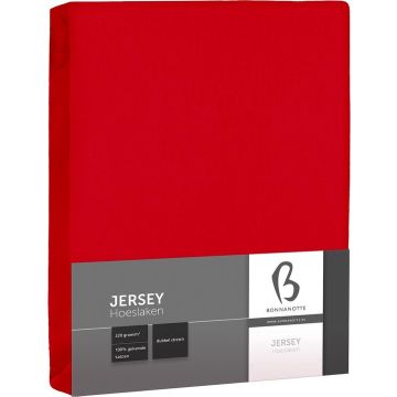 Bonnanotte Double Jersey Fitted Sheet - Red Bonnanotte Double Jersey Fitted Sheet - Red