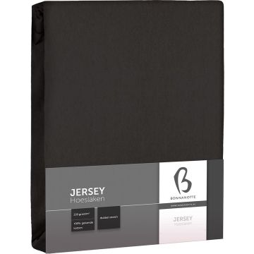 Bonnanotte Double Jersey Fitted Sheet - Black Bonnanotte Double Jersey Fitted Sheet - Black