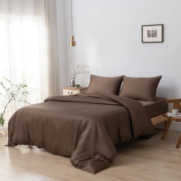 Bamboo Premium Duvet Cover Coffee Brown - incl. pillowcase(s) Bamboo Premium Duvet Cover Coffee Brown - incl. pillowcase(s)