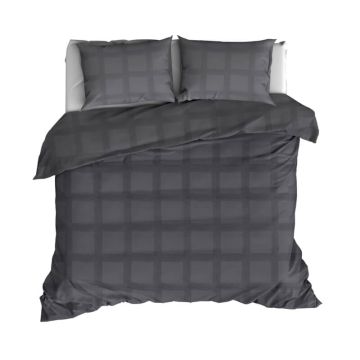 Bonnanotte Satin cotton duvet cover Square - Anthracite Bonnanotte Satin cotton duvet cover Square - Anthracite