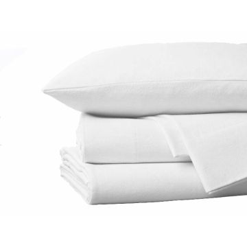 Bonnanotte flannelette fitted sheet, sheet and pillowcase white Bonnanotte flannelette fitted sheet, sheet and pillowcase white