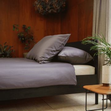 Kayori Giza Duvet Cover Egyptian Cotton Satin - Anthracite Kayori Giza Duvet Cover Egyptian Cotton Satin - Anthracite