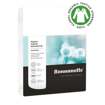Bonnanotte Organic Stretch Molton Mattress Protector GOTS Bonnanotte Organic Stretch Molton Mattress Protector GOTS