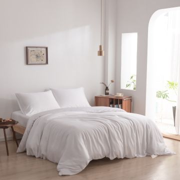 bamboo duvet cover white
