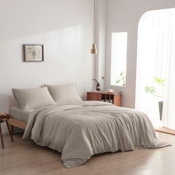Bamboo Premium Duvet Cover Taupe - incl. pillowcase(s)