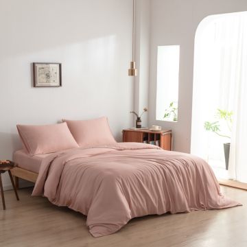 Bamboo Premium Duvet Cover Pink - incl. pillowcase(s)