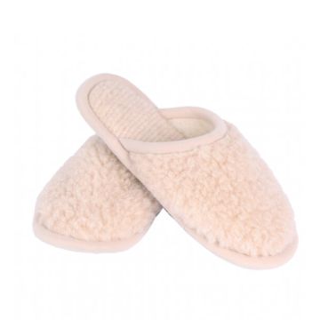 Merino wool slippers, Low Model Ecru