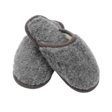 Merino wool slippers, Low Model Grey