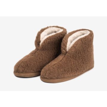 Merino Wool Slippers, High Camel