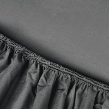 Kayori Shizu Percale Fitted Sheet - Anthracite - Cotton-Percale Kayori Shizu Percale Fitted Sheet - Anthracite - Cotton-Percale