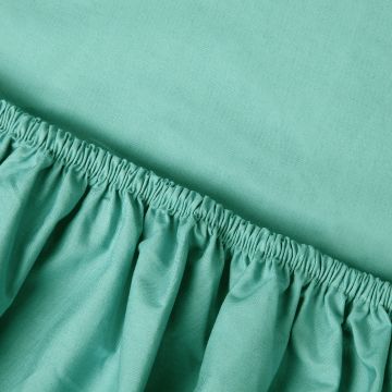 Kayori Shizu percale topper fitted sheet - green - Cotton-Percale Kayori Shizu percale topper fitted sheet - green - Cotton-Percale