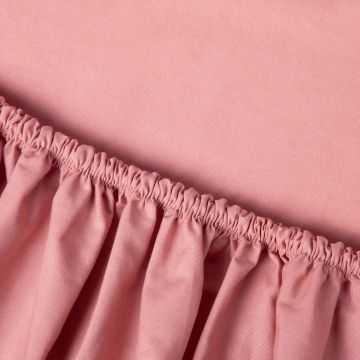 Kayori Shizu Percale Fitted Sheet - Old Rose - Cotton-Percale Kayori Shizu Percale Fitted Sheet - Old Rose - Cotton-Percale