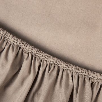 Kayori Shizu percale topper fitted sheet - taupe - Cotton Percale Kayori Shizu percale topper fitted sheet - taupe - Cotton Percale