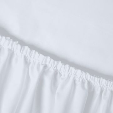 Kayori Shizu Percale Split Topper Fitted Sheet - White - Cotton-Percale Kayori Shizu Percale Split Topper Fitted Sheet - White - Cotton-Percale