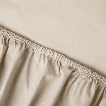 Kayori Shizu Percale Fitted Sheet - Sand - Cotton-Percale Kayori Shizu Percale Fitted Sheet - Sand - Cotton-Percale
