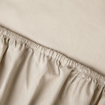 Kayori Shizu percale topper fitted sheet - sand - Cotton-Percale Kayori Shizu percale topper fitted sheet - sand - Cotton-Percale
