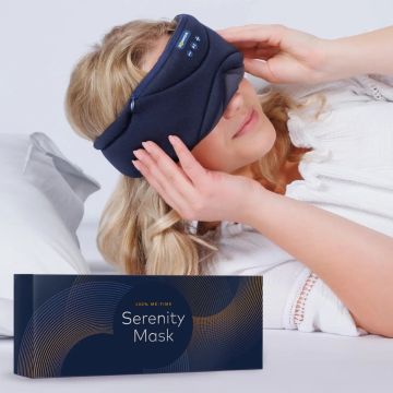 Slaapmasker - Slowwave Serenity Mask – Het ultieme audio-slaapmasker – Inclusief Binaural Beats – Kleur: blauw Slaapmasker - Slowwave Serenity Mask – Het ultieme audio-slaapmasker – Inclusief Binaural Beats – Kleur: blauw
