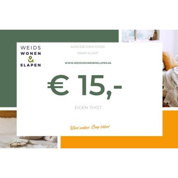Word Wakker Sleep Well Voucher €15 Word Wakker Sleep Well Voucher €15