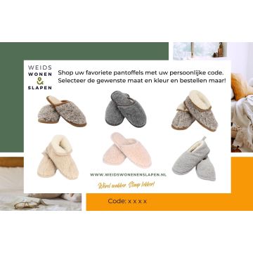 Gift voucher wool slippers
